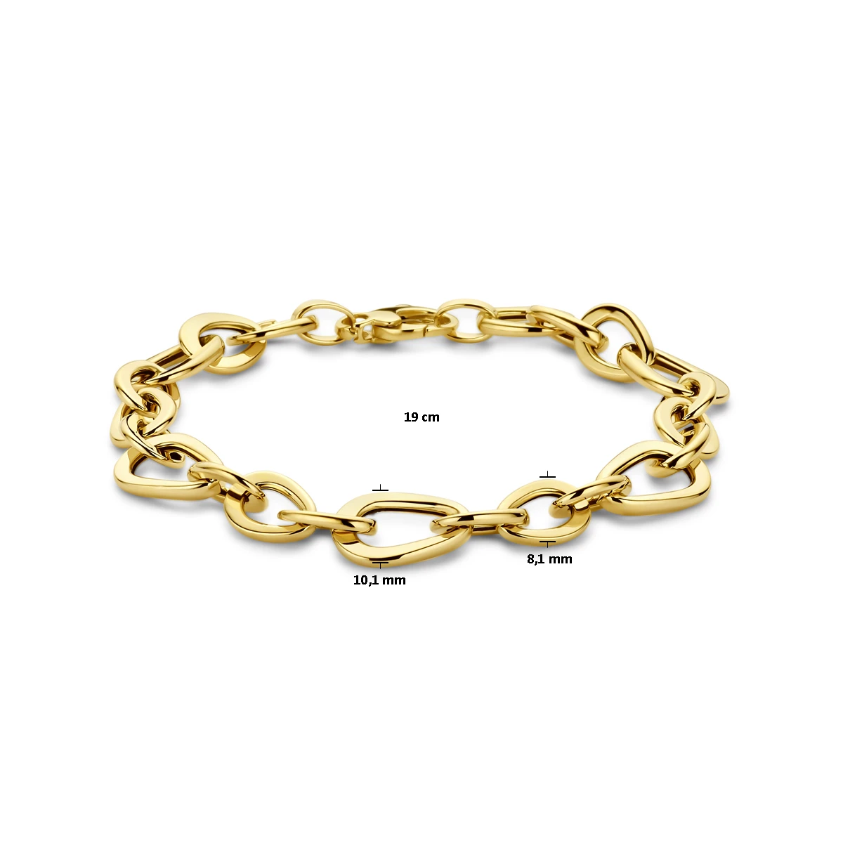 armband 10 mm 19 cm 14K geelgoud