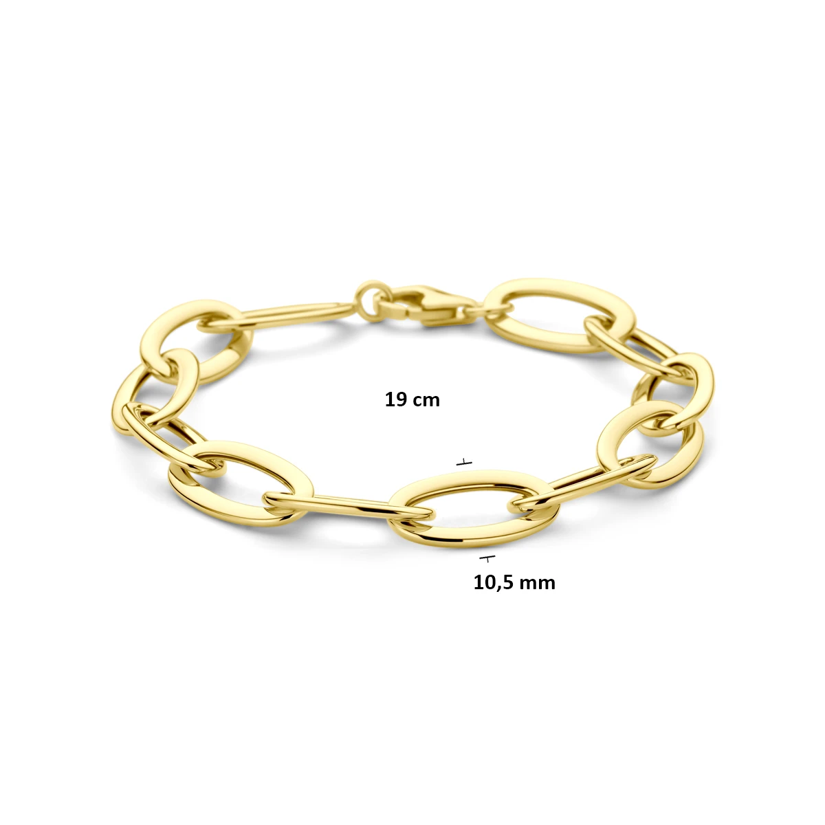 armband 10,5 mm 19 cm 14K geelgoud