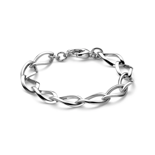 armband 11 mm 20 cm zilver gerhodineerd