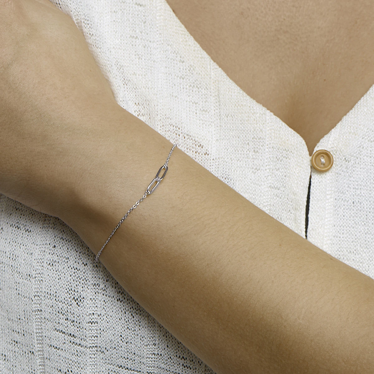armband 1,2 mm 16,5 + 2 cm zilver gerhodineerd