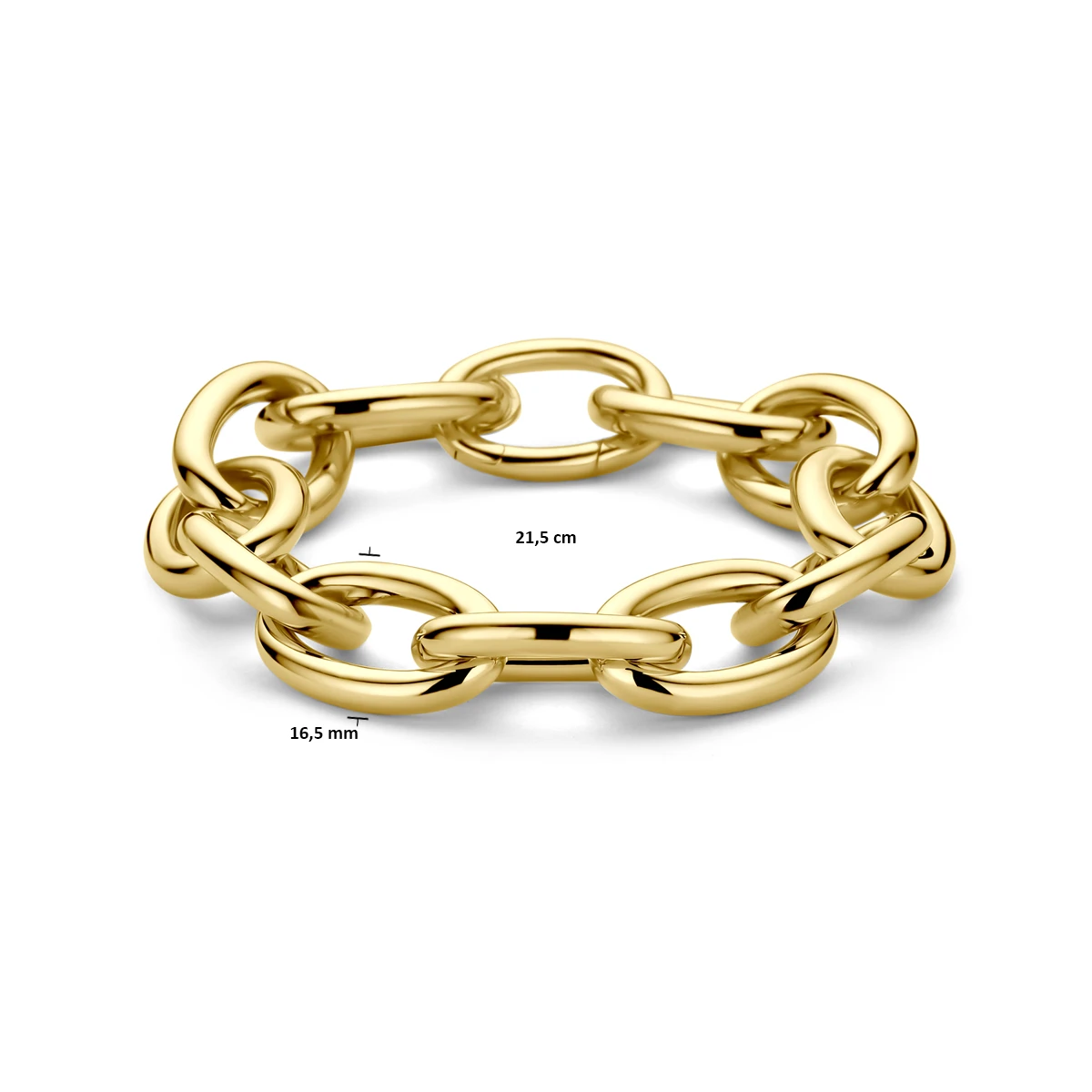 armband 16,5 mm 21,5 cm 14K geelgoud