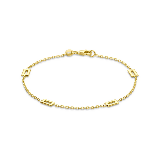 armband 19 cm 14K geelgoud