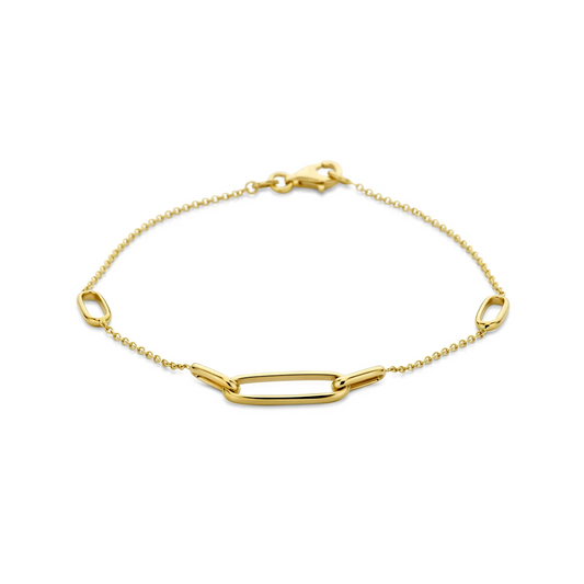 armband 19 cm 14K geelgoud