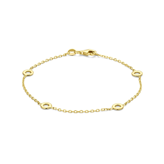 armband 19 cm 14K geelgoud