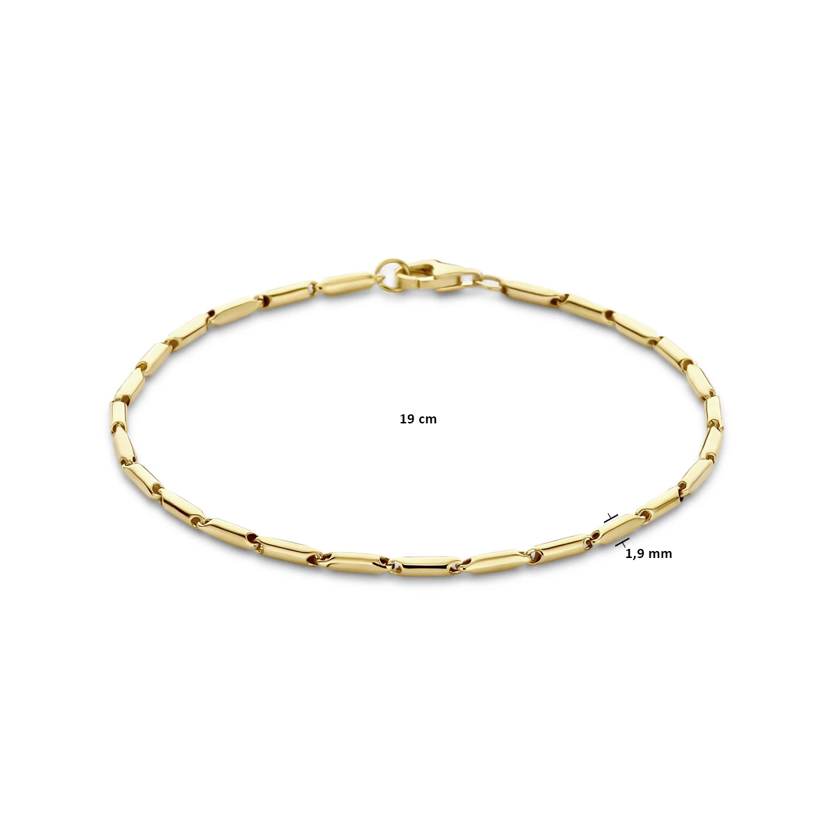 armband 1,9 mm 19 cm 14K geelgoud