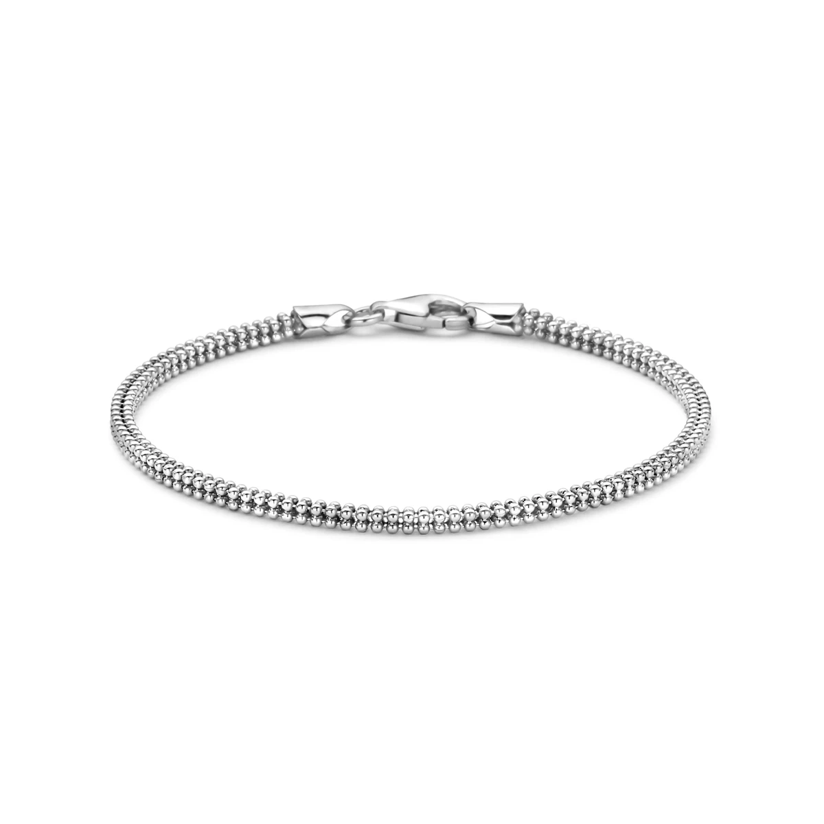 armband 2,3 mm 18,5 cm zilver gerhodineerd