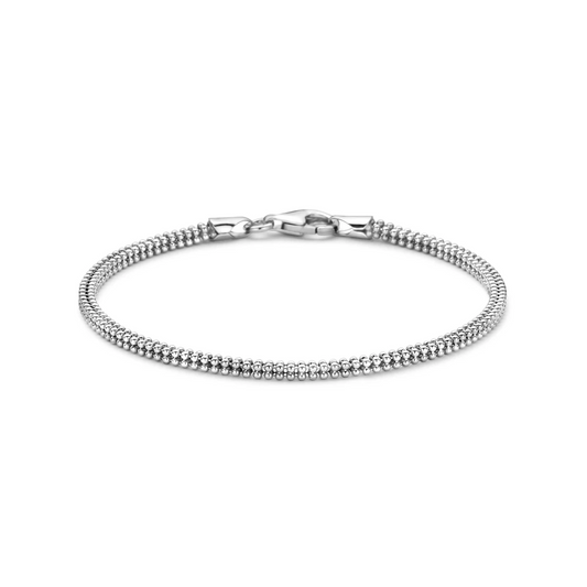 armband 2,3 mm 18,5 cm zilver gerhodineerd