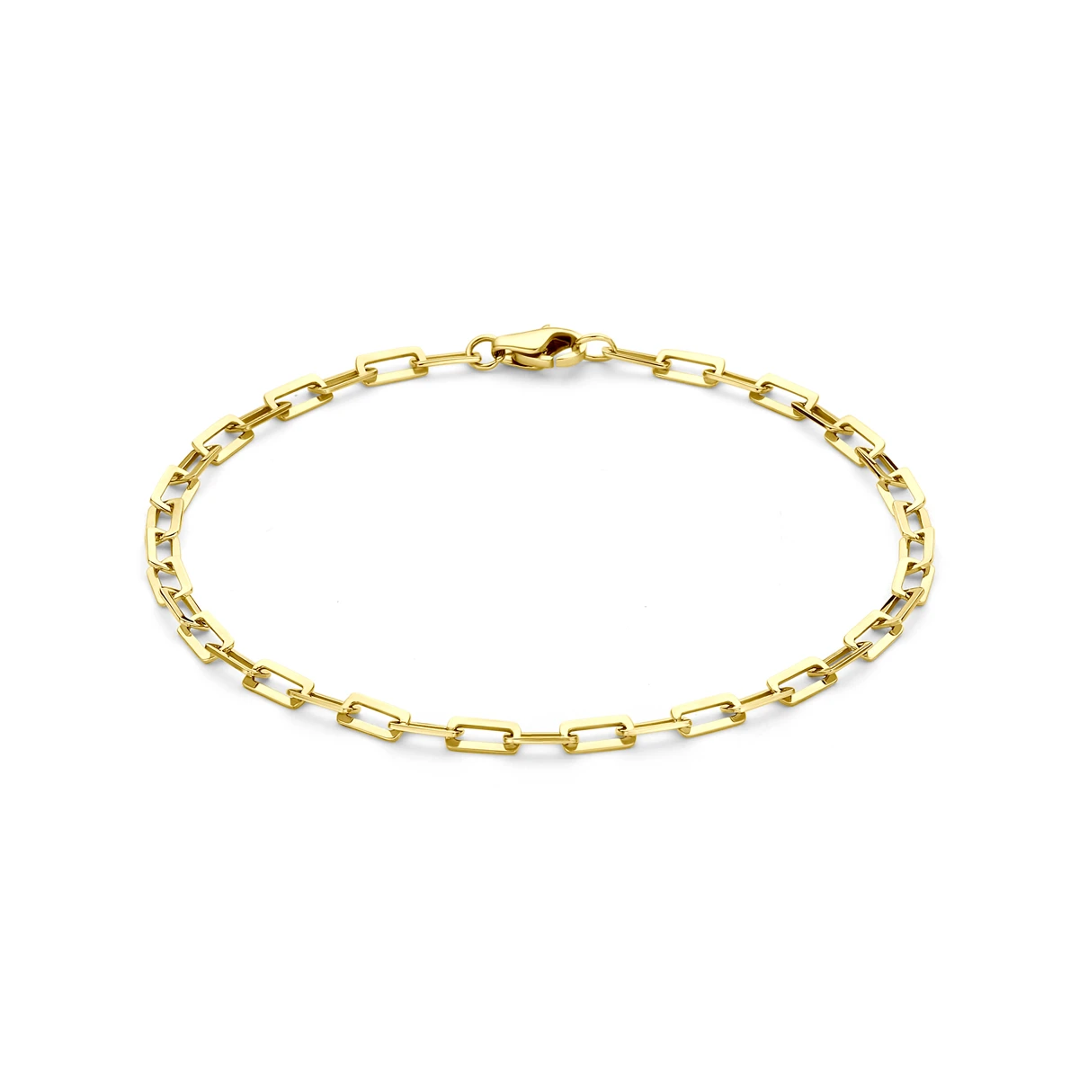 armband 3 mm 19 cm 14K geelgoud