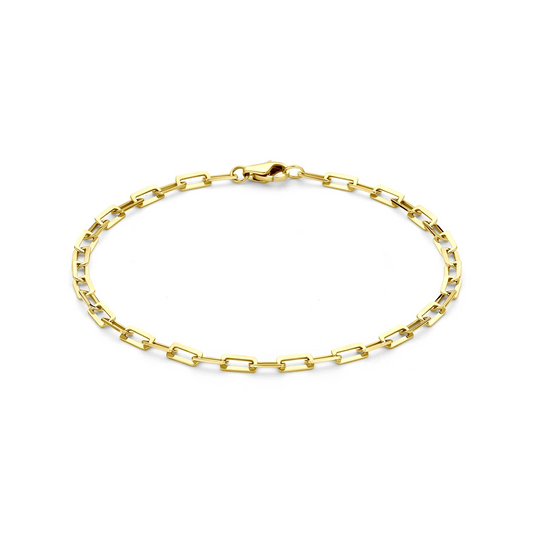 armband 3 mm 19 cm 14K geelgoud