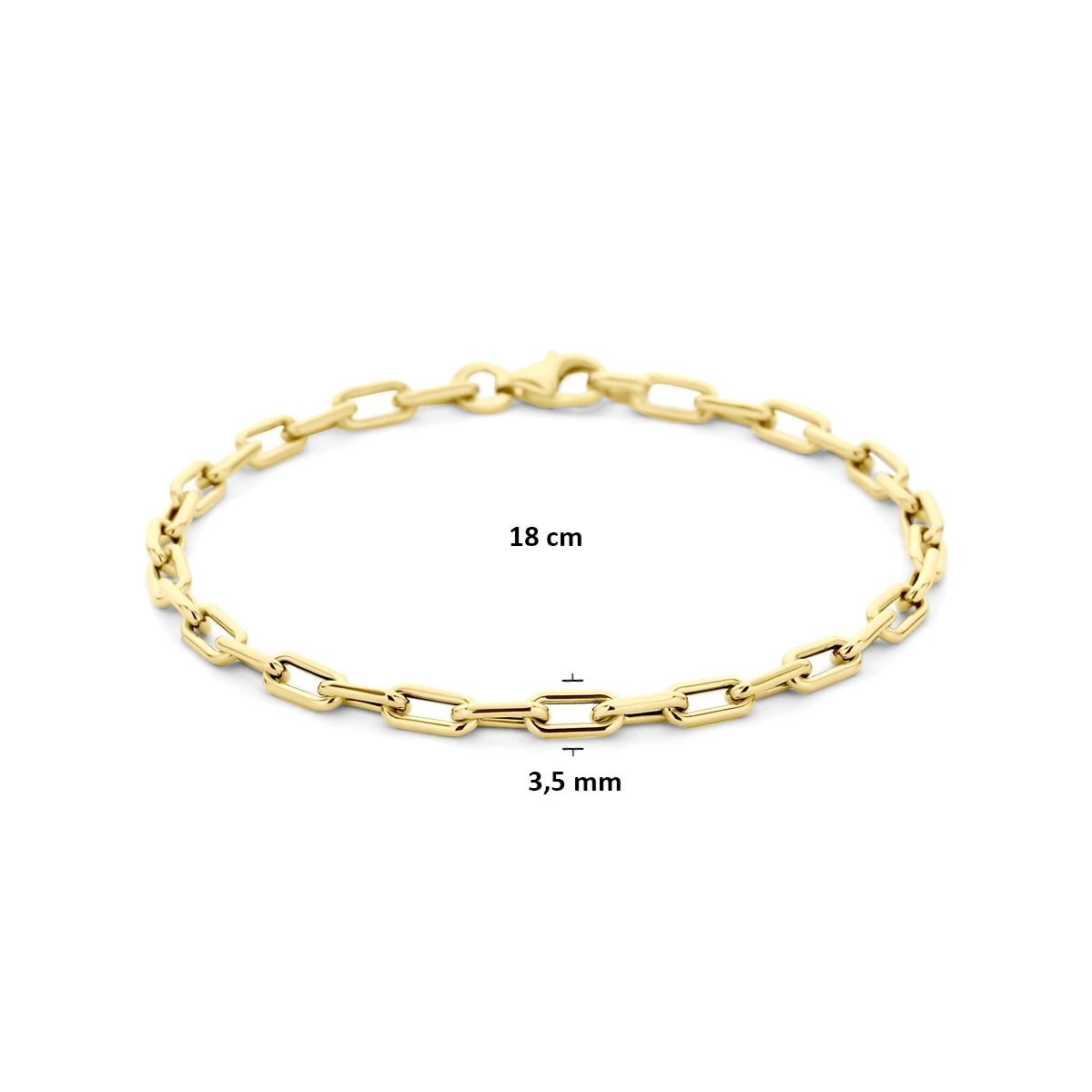 armband 3,5 mm 18 cm 14K geelgoud