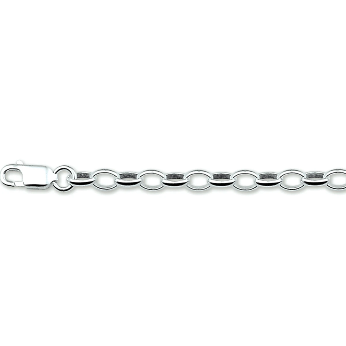 armband 3,7 mm zilver wit