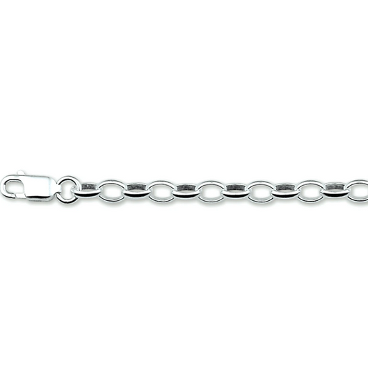 armband 3,7 mm zilver wit