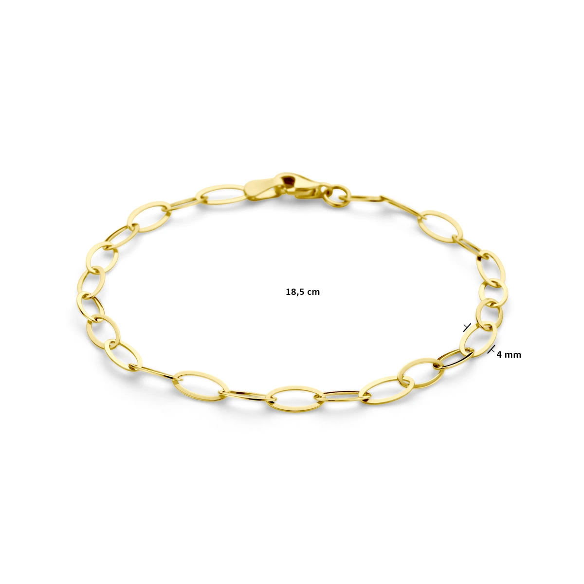 armband 4,0 mm 18,5 cm 14K geelgoud