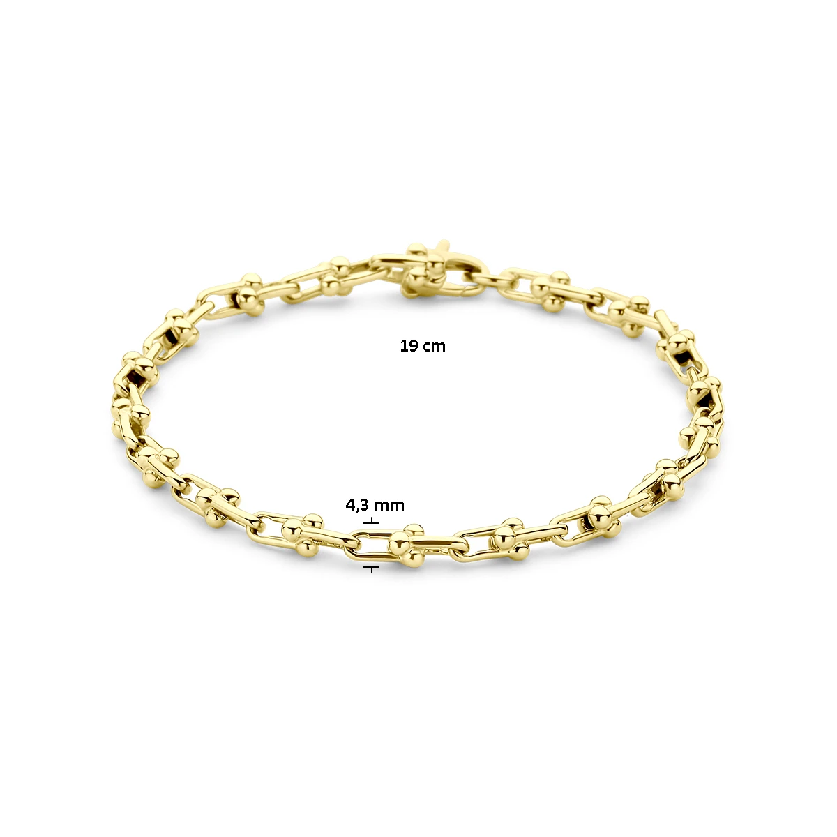 armband 4,3 mm 19 cm 14K geelgoud