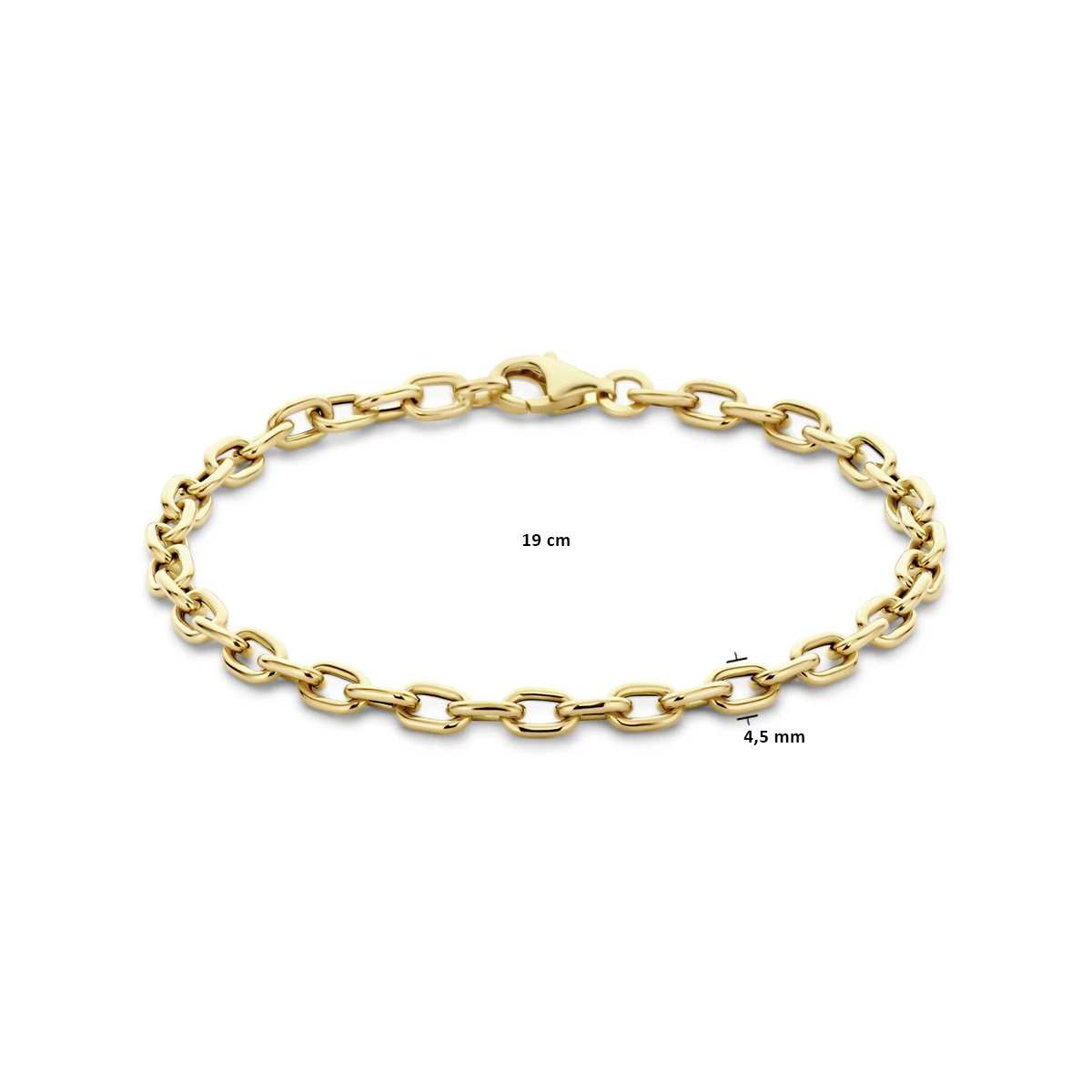 armband 4,5 mm 19 cm 14K geelgoud