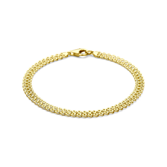 armband 5 mm 19 cm 14K geelgoud