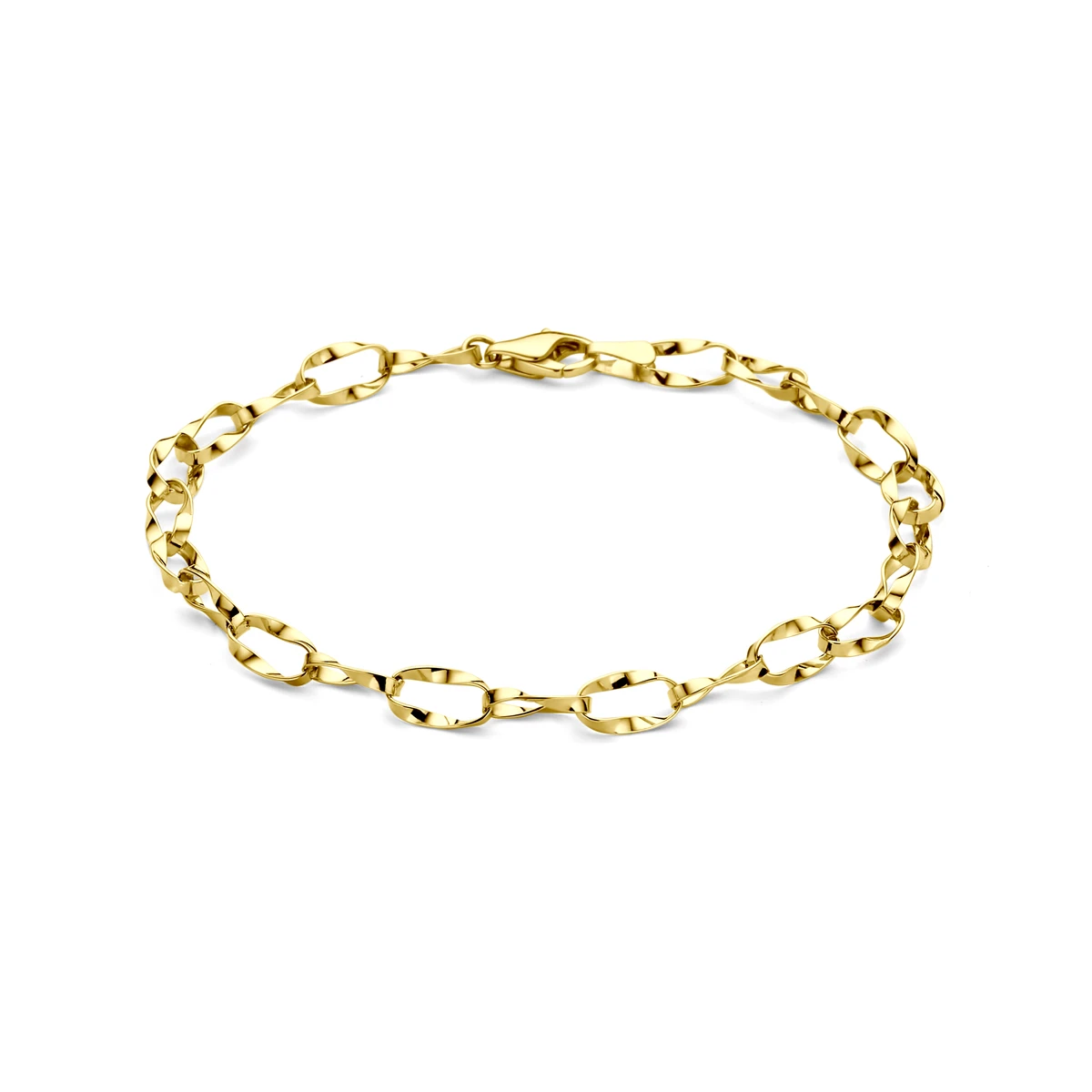 armband 5 mm 19 cm 14K geelgoud