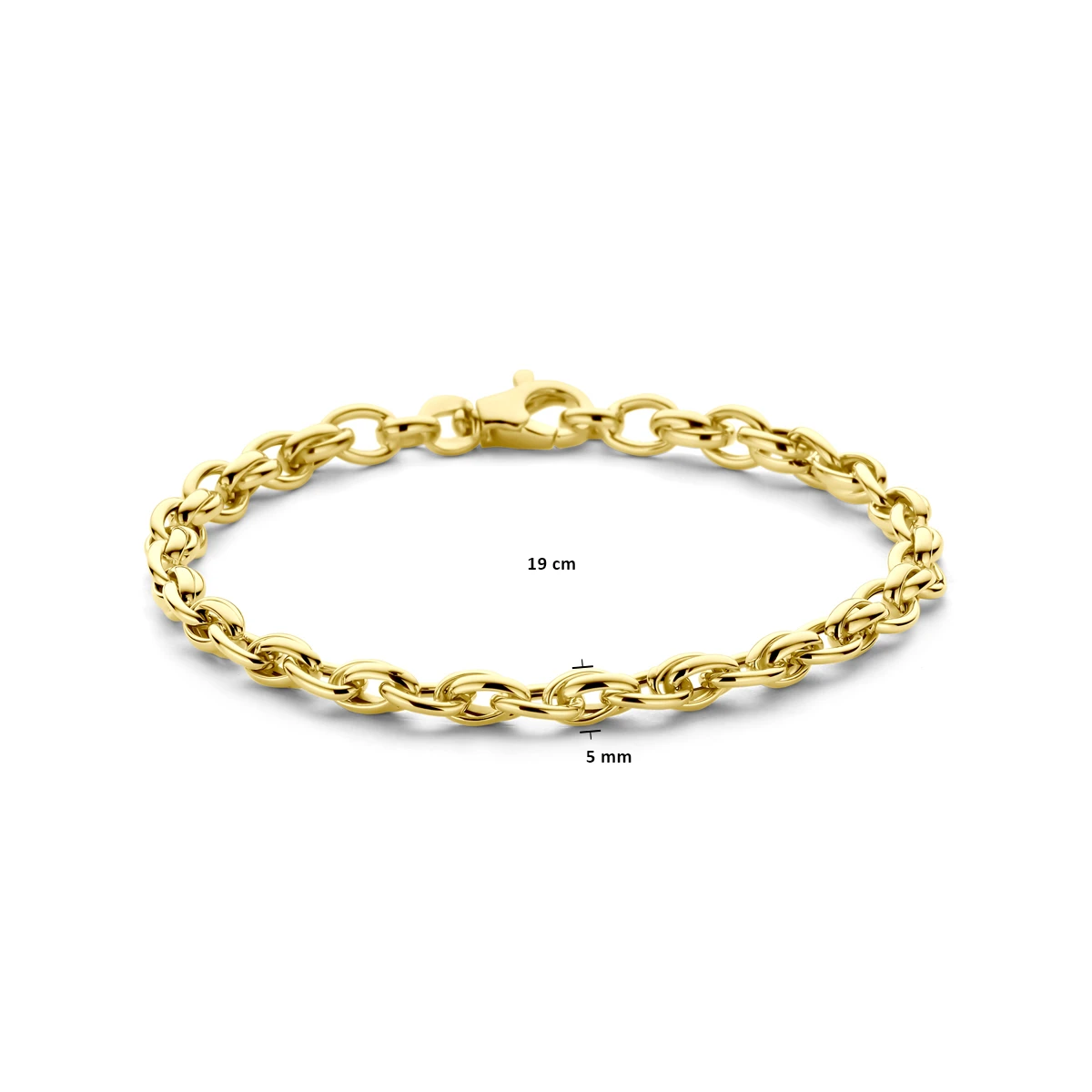 armband 5,0 mm 19 cm 14K geelgoud