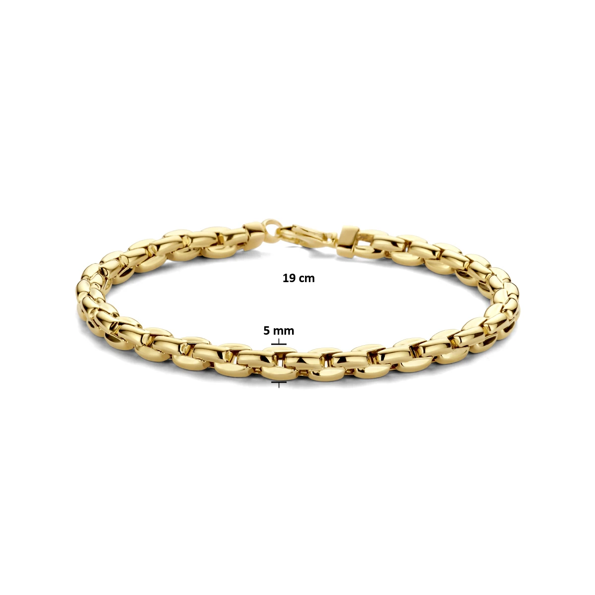 armband 5,0 mm 19 cm 14K geelgoud