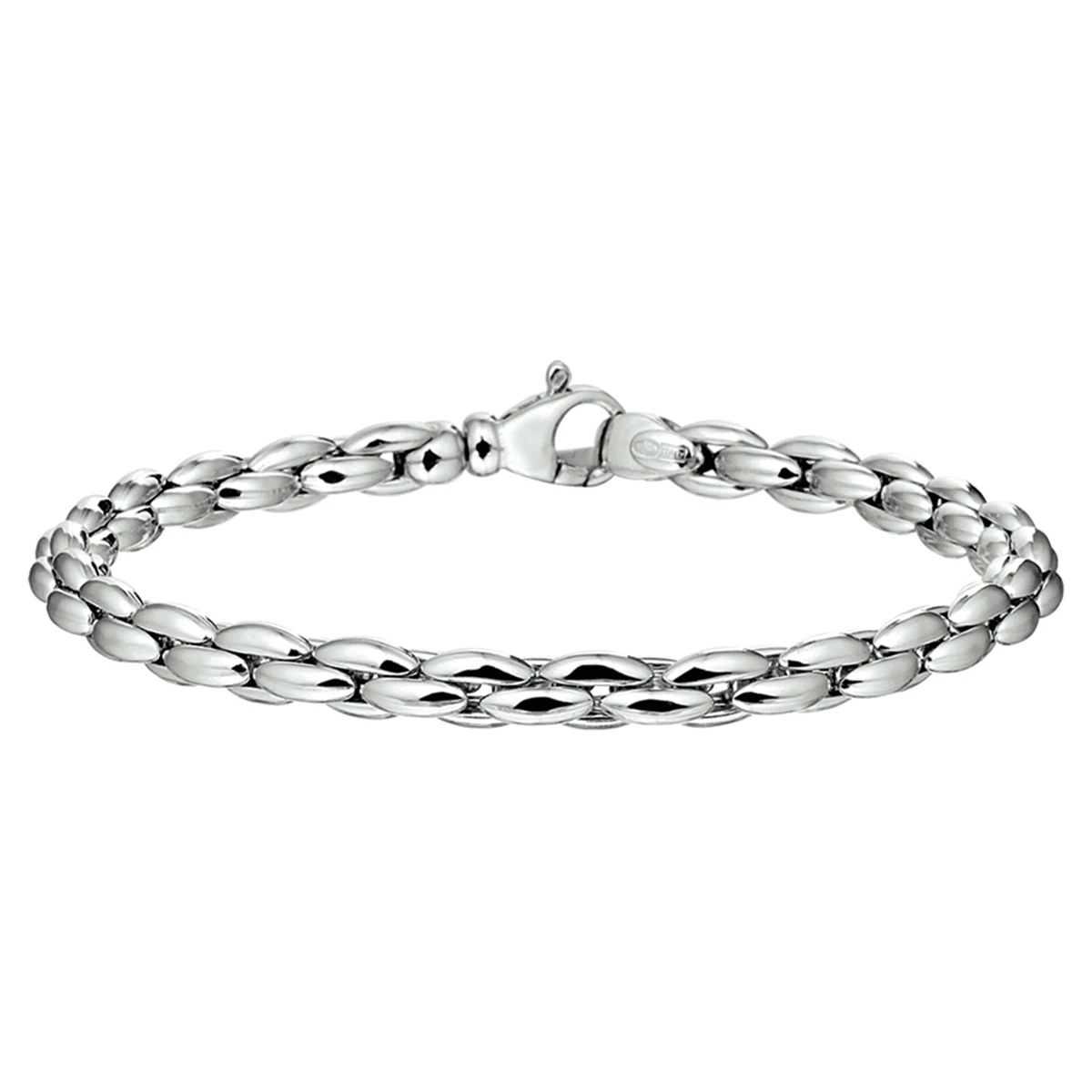 armband 5,0 mm 19,5 cm zilver gerhodineerd
