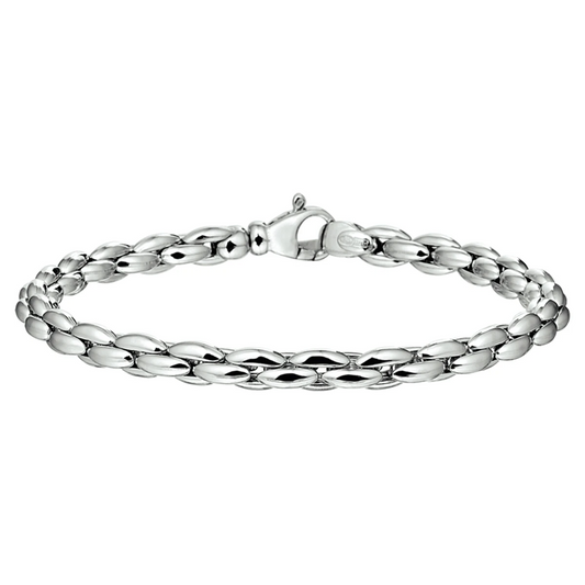 armband 5,0 mm 19,5 cm zilver gerhodineerd