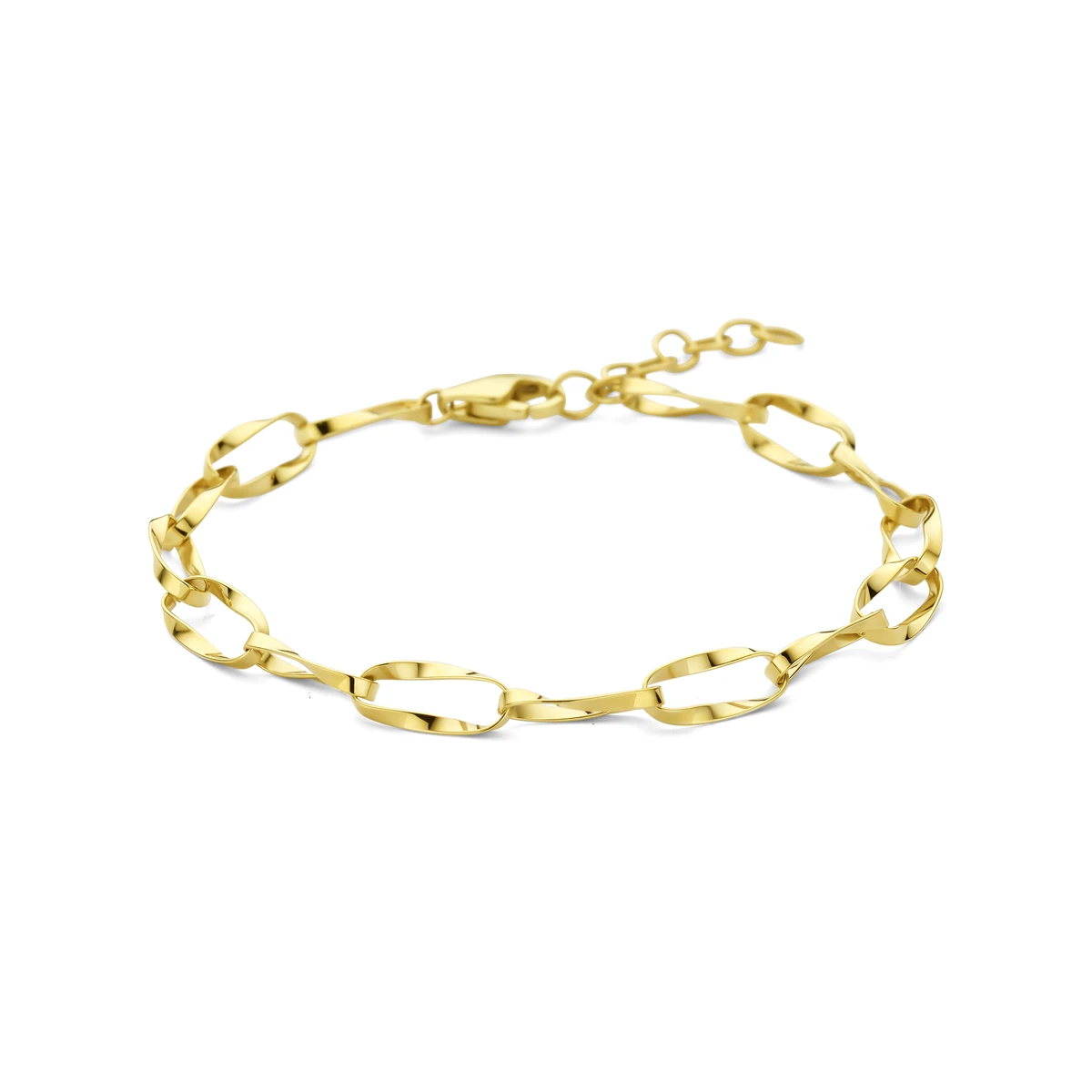 armband 5,3 mm 16 + 3 cm 14K geelgoud