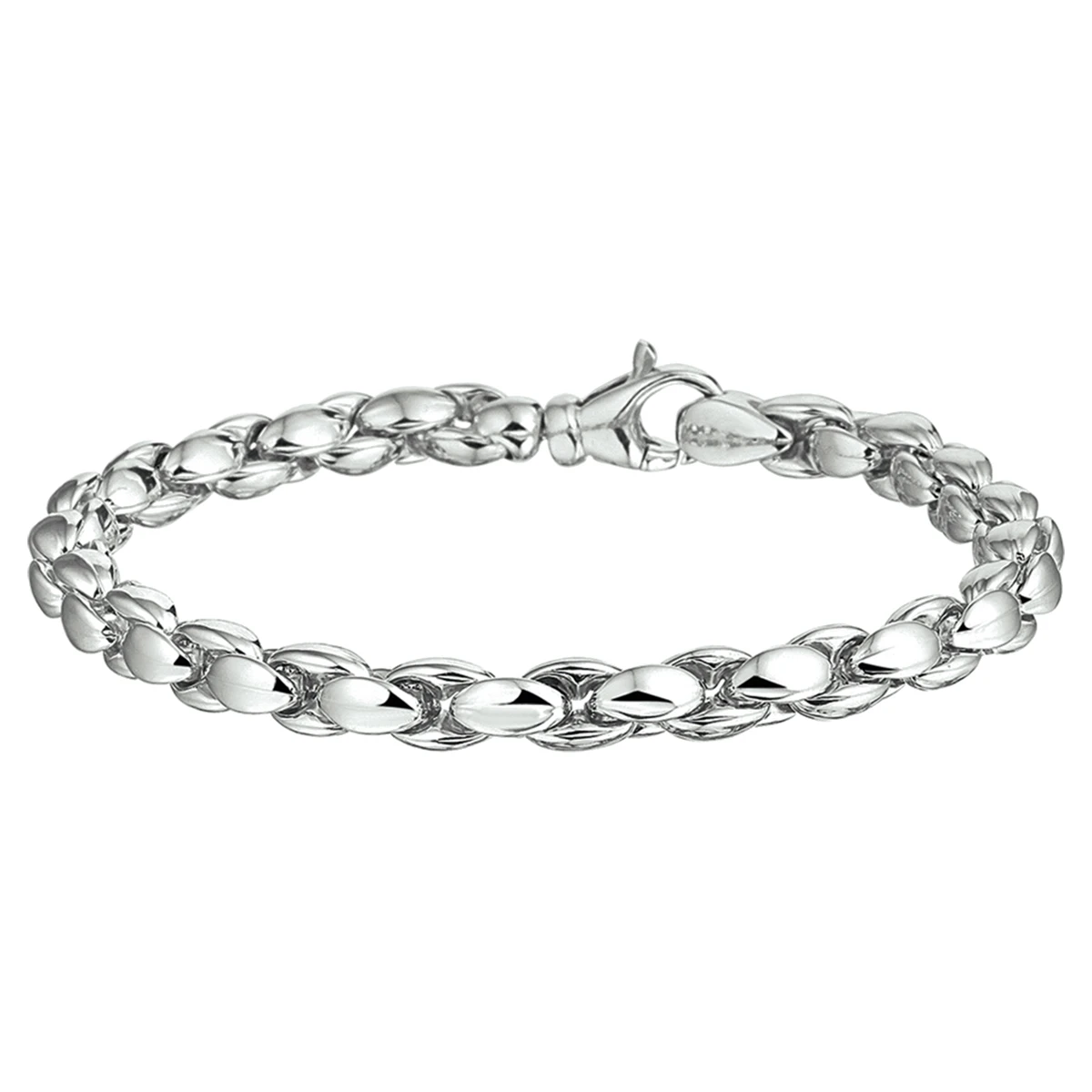 armband 5,5 mm 19,5 cm zilver gerhodineerd