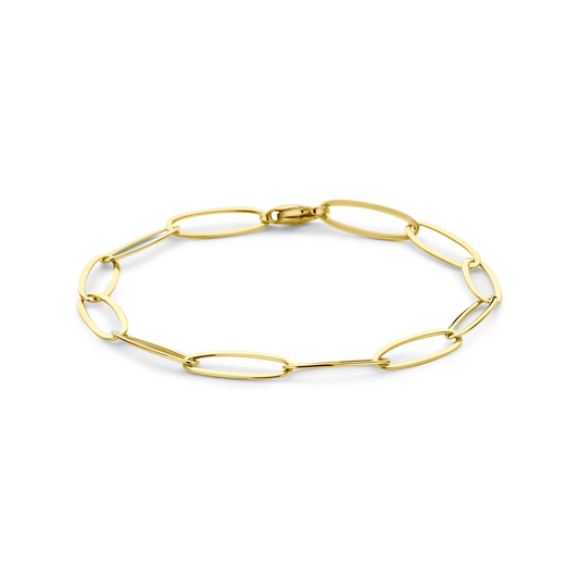 armband 6 mm 19,5 cm 14K geelgoud