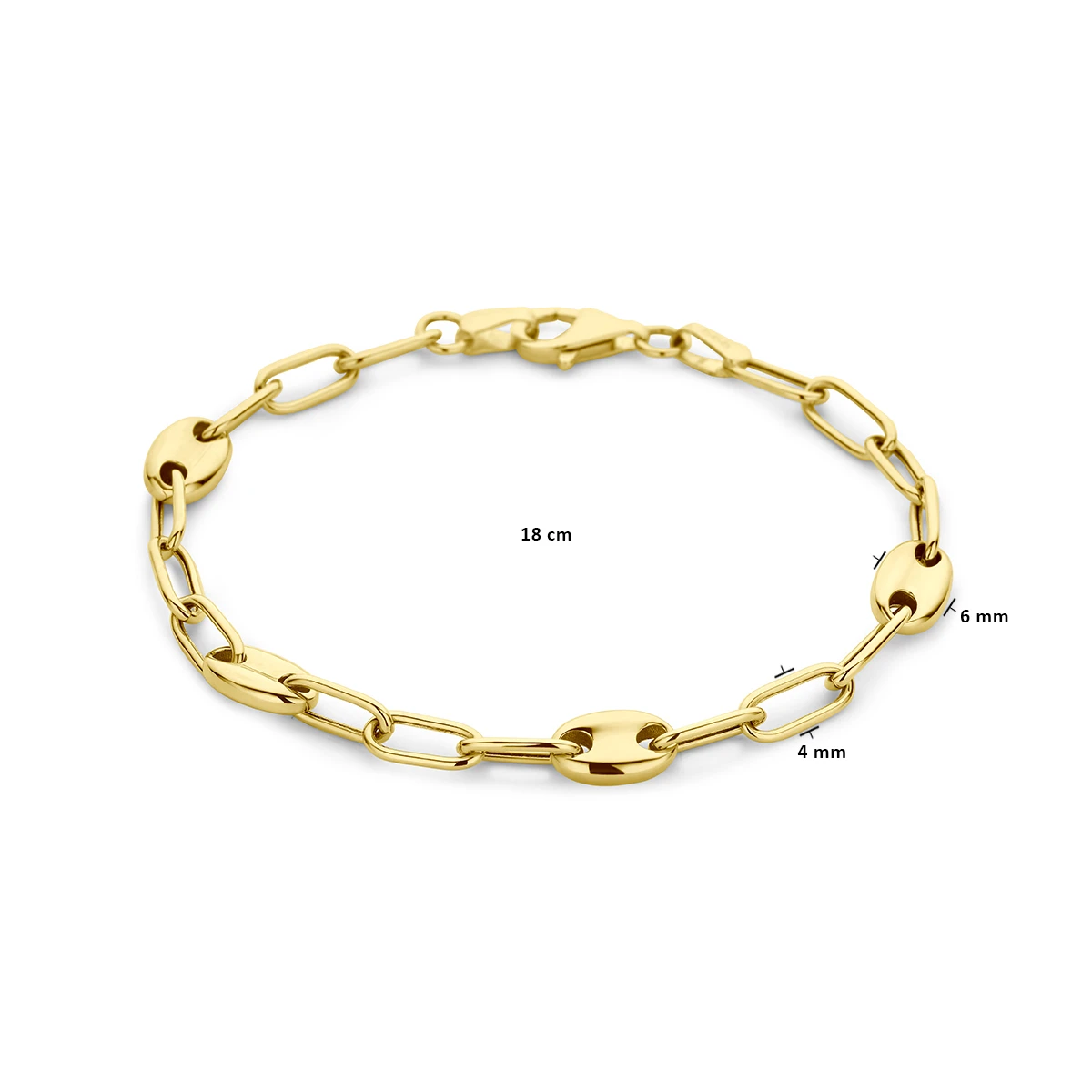 armband 6,0 mm 18 cm 14K geelgoud