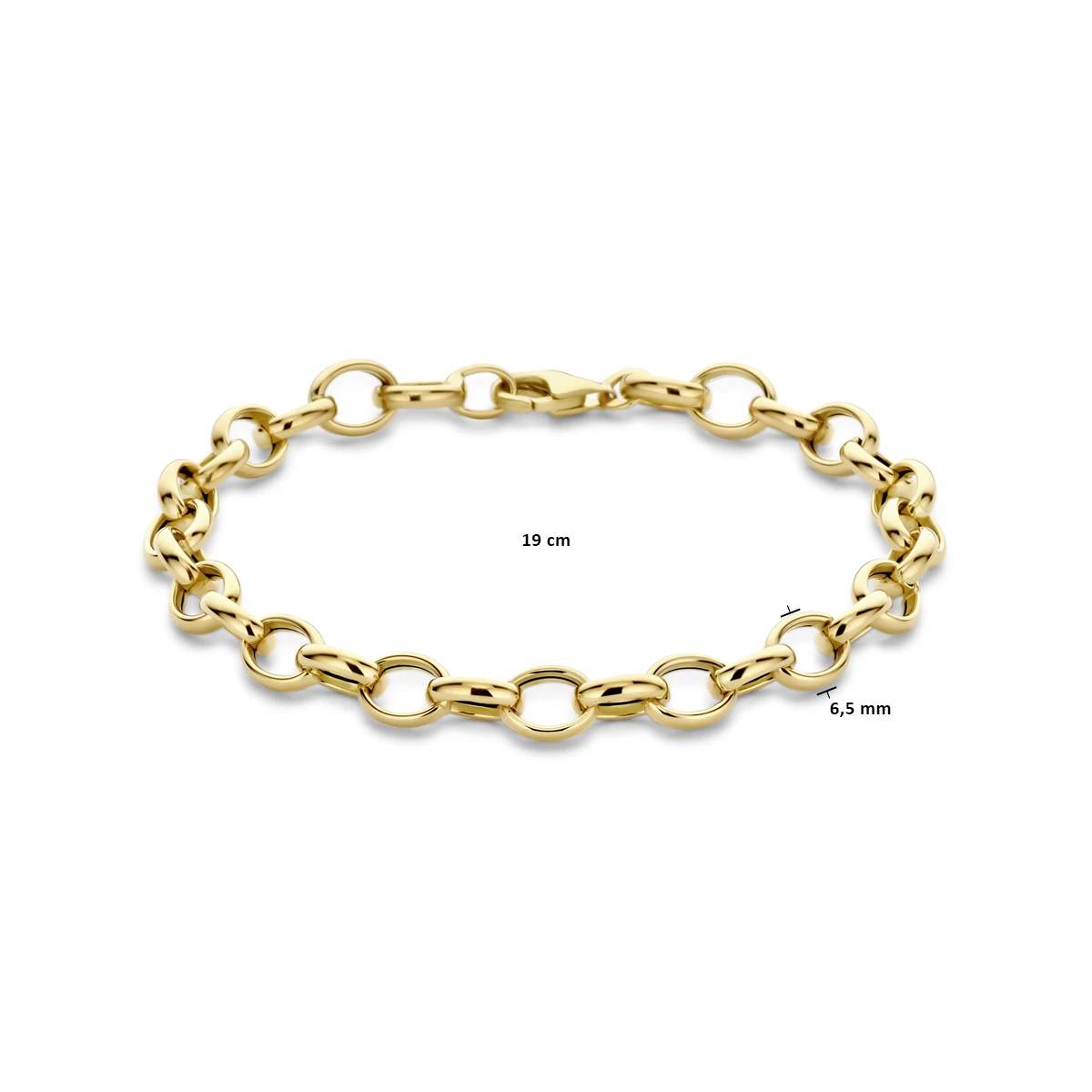 armband 6,5 mm 19 cm 14K geelgoud