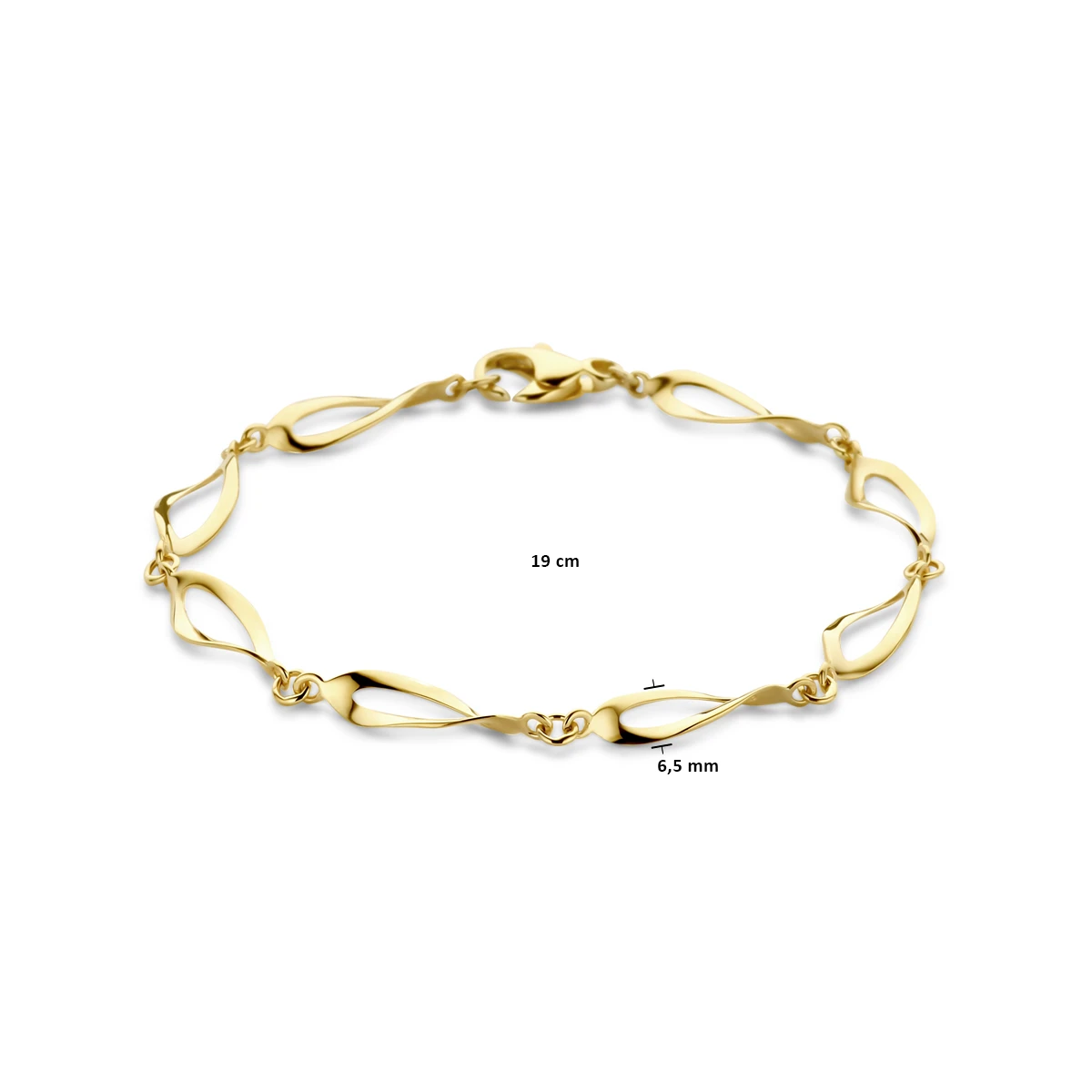 armband 6,5 mm 19 cm 14K geelgoud