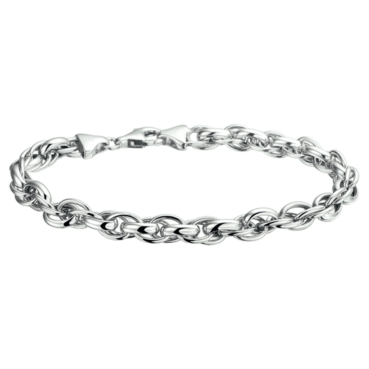 armband 6,5 mm zilver gerhodineerd