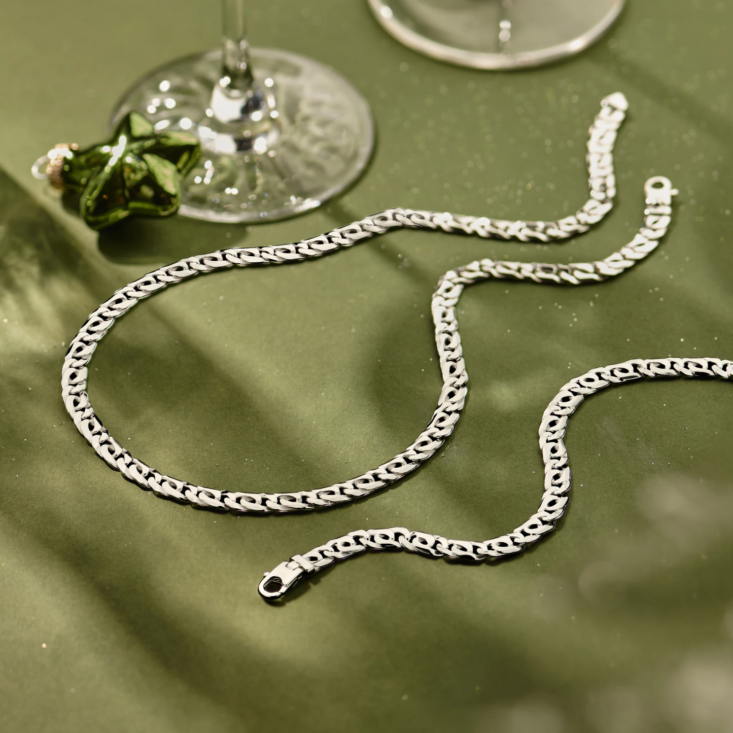 armband 6,5 mm zilver wit