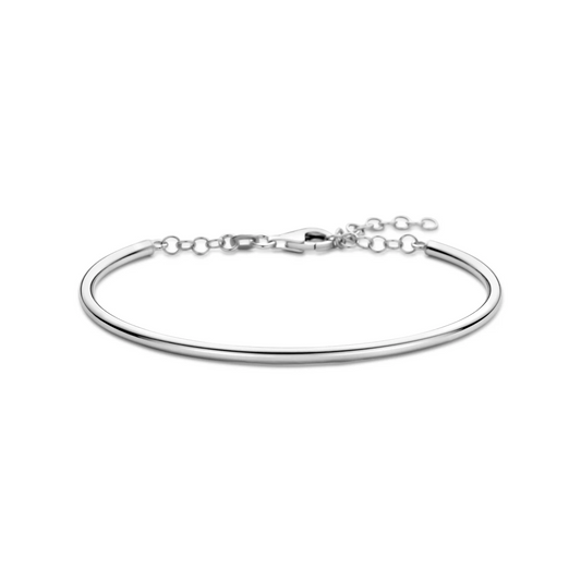 armband spang  3,3 x 65 mm zilver gerhodineerd
