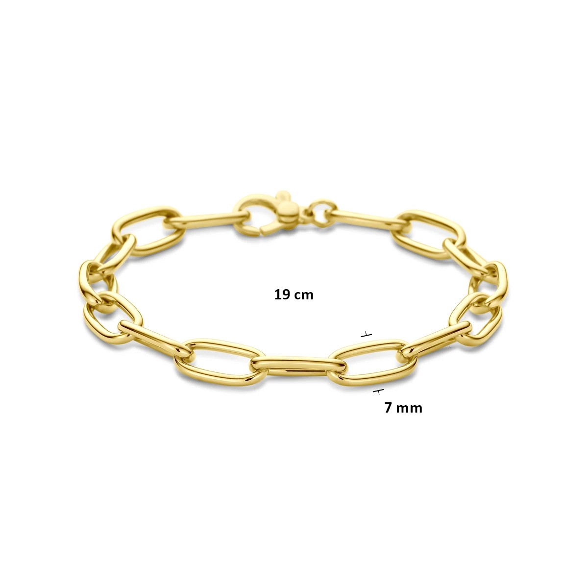 armband 7 mm 19 cm 14K geelgoud