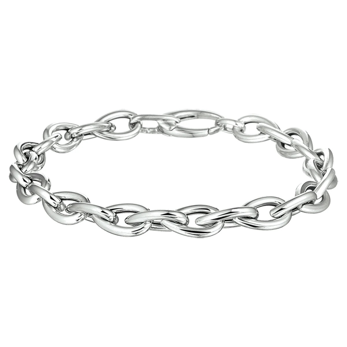 armband 7 mm 20 cm zilver gerhodineerd