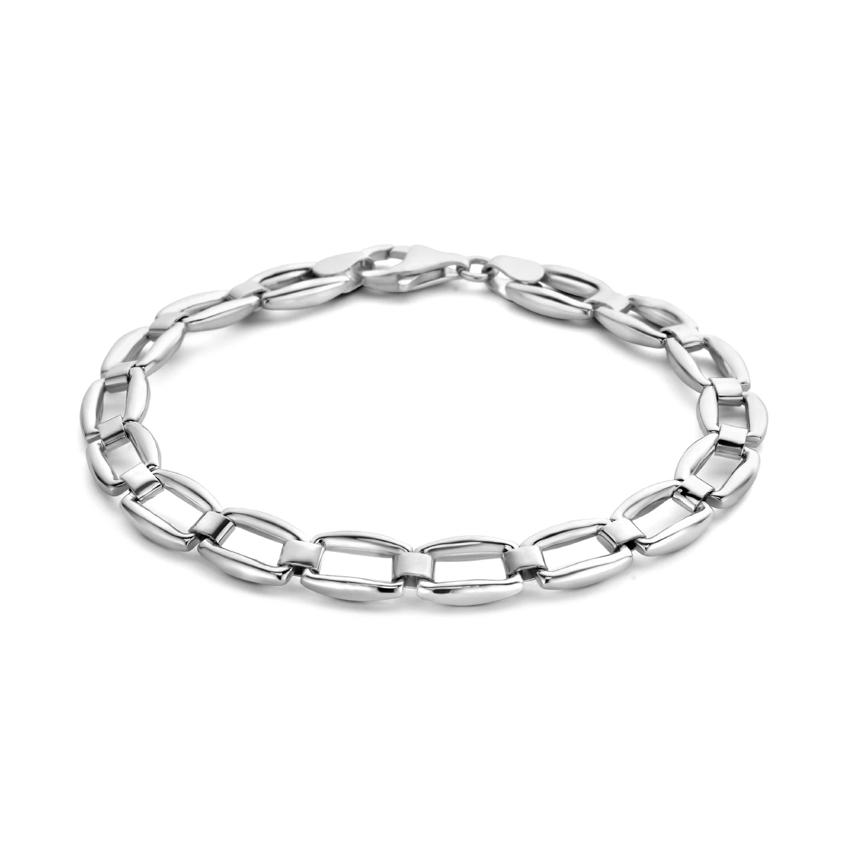 armband 7,0 mm 19 cm zilver gerhodineerd