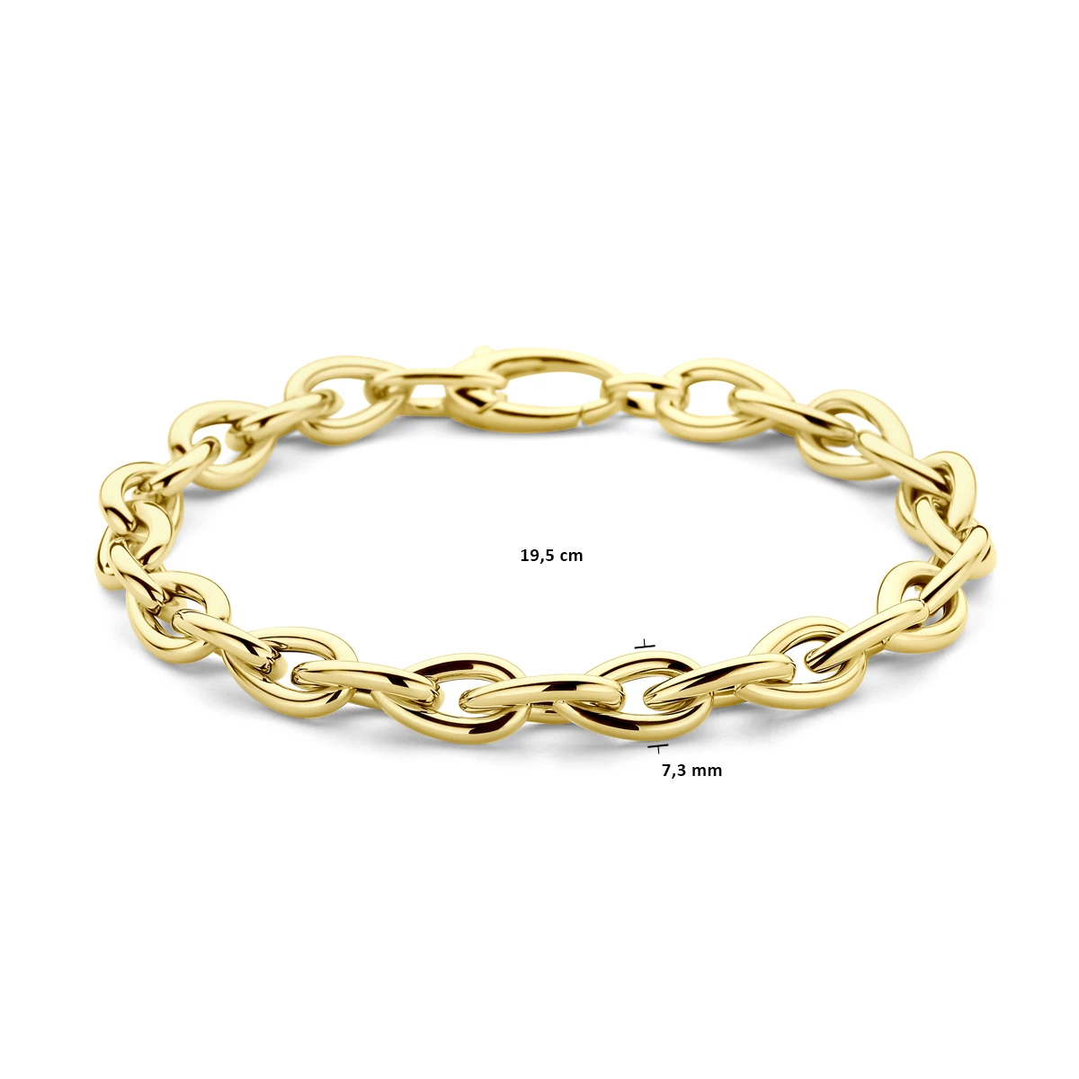 armband 7,3 mm 19,5 cm 14K geelgoud