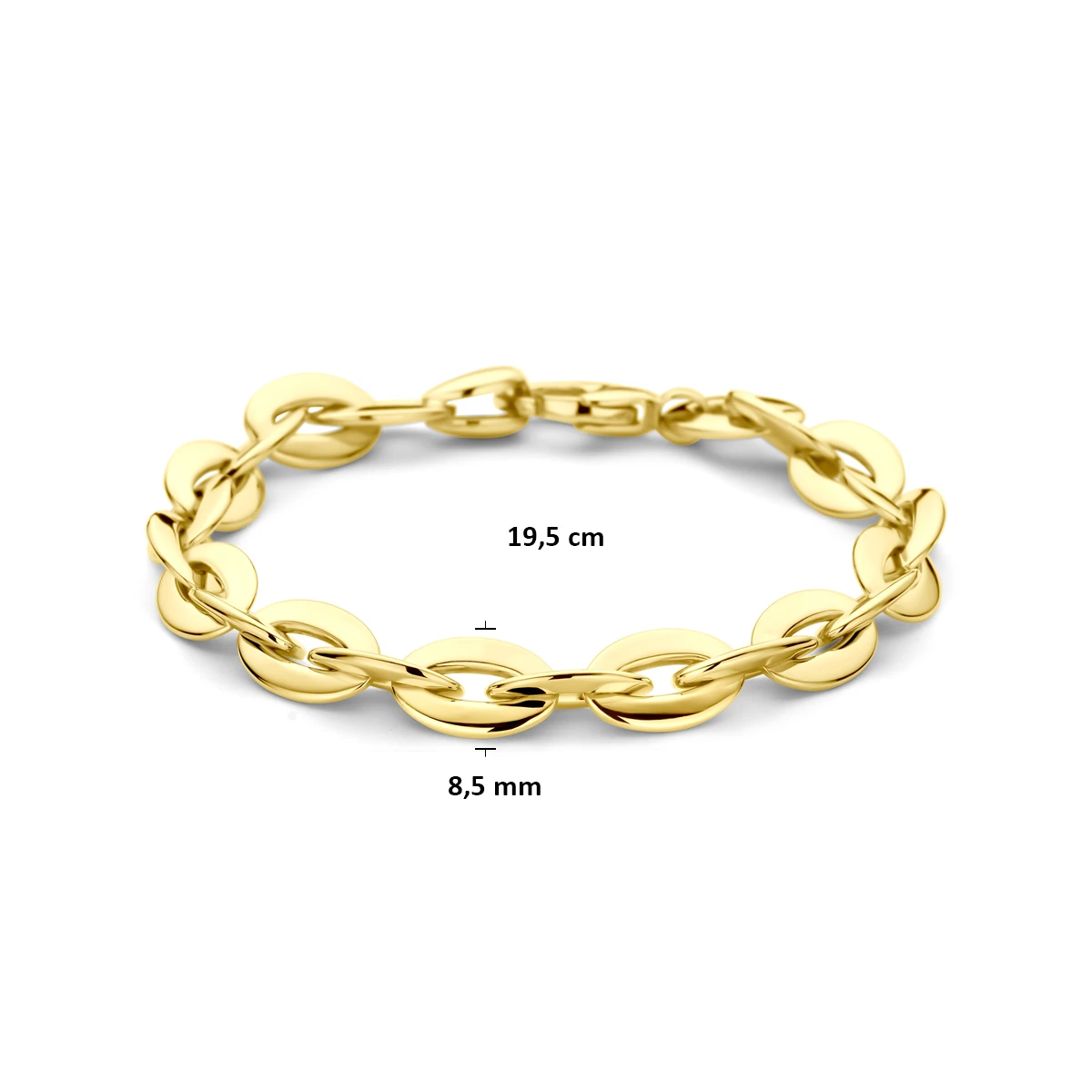 armband 8,5 mm 19,5 cm 14K geelgoud