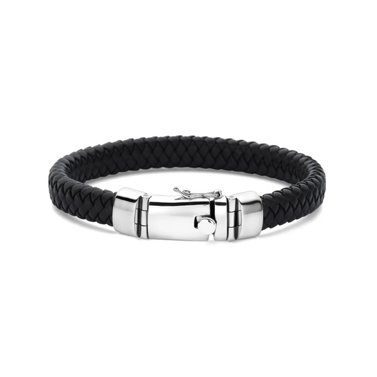armband 8,5 mm zilver gerhodineerd