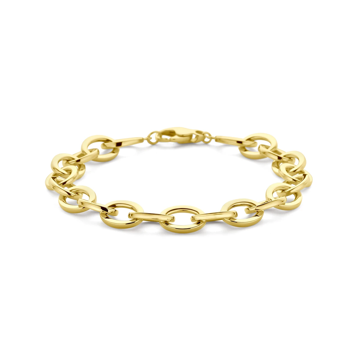 armband 9 mm 19,5 cm 14K geelgoud