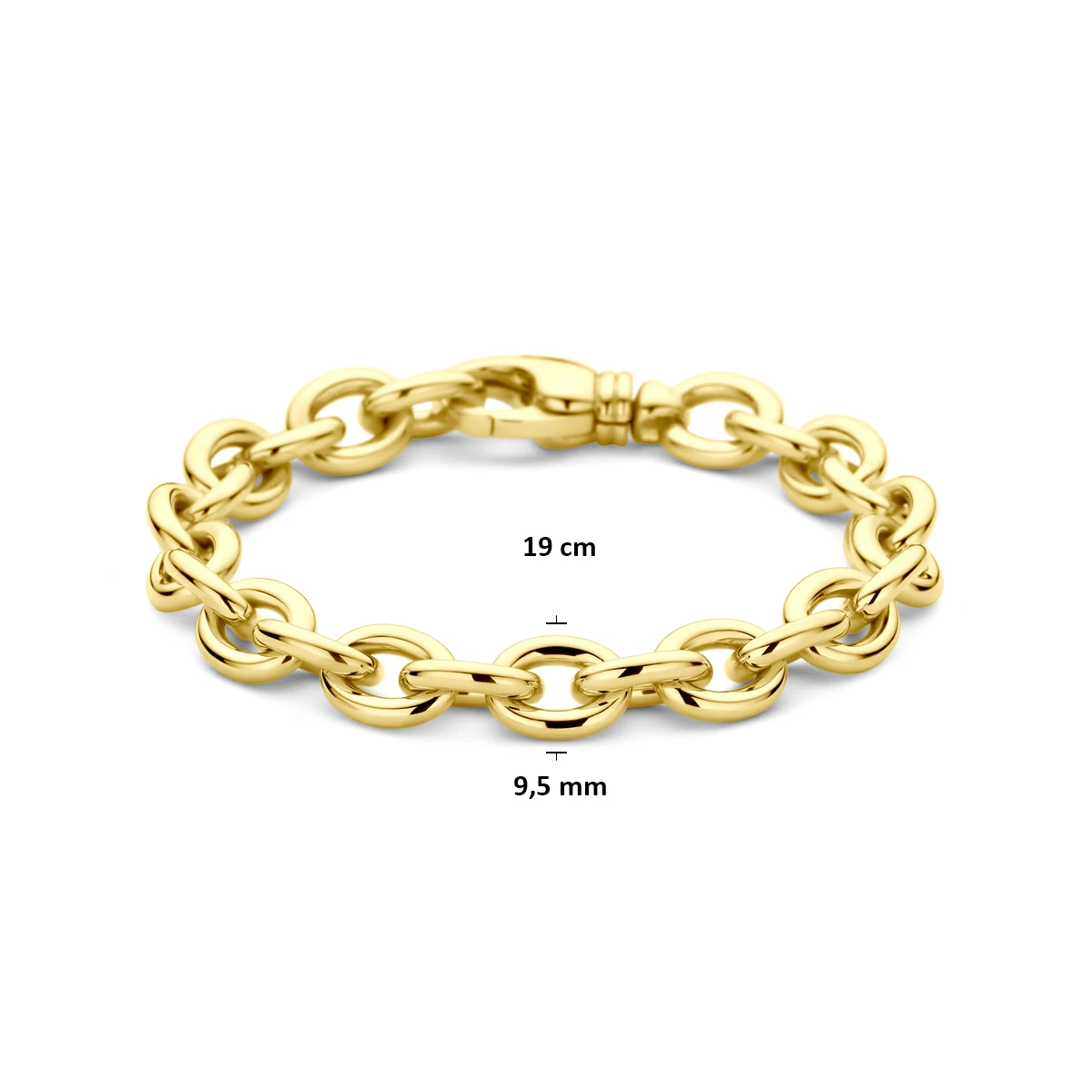 armband 9,5 mm 19 cm 14K geelgoud