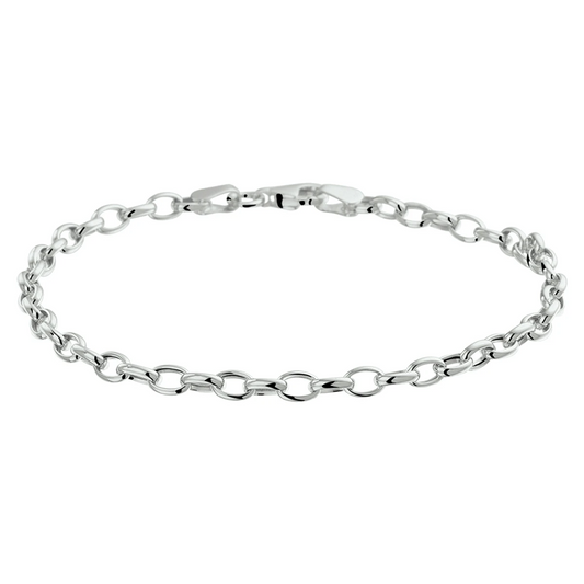 armband anker 3,1 mm 18,5 cm 14K witgoud