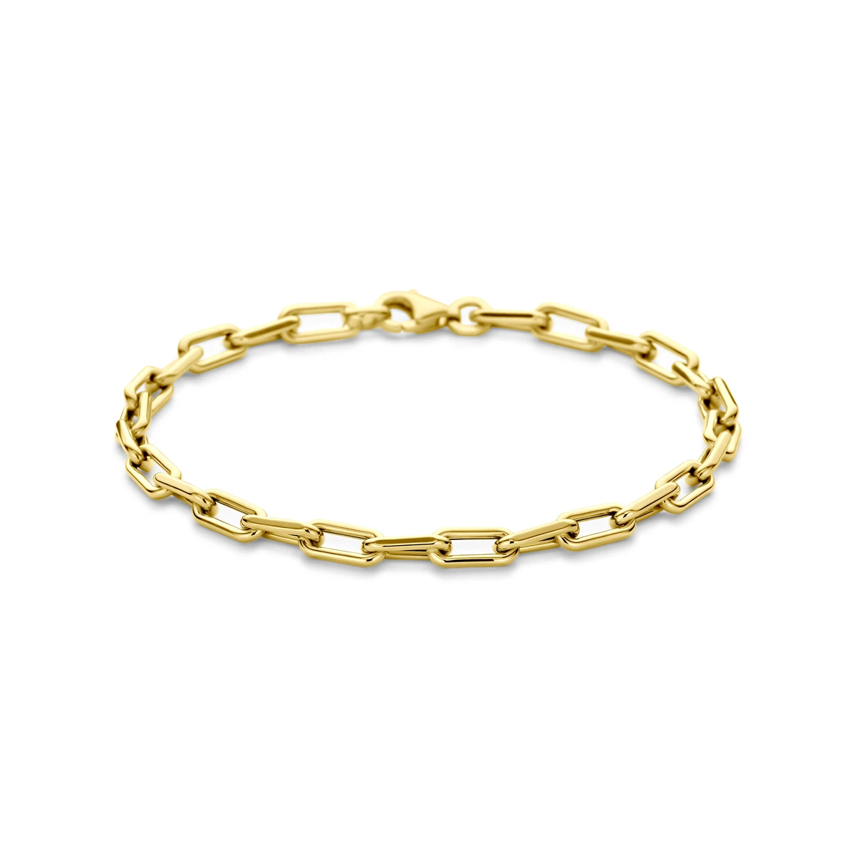 armband anker 4 mm 18 cm 14K geelgoud