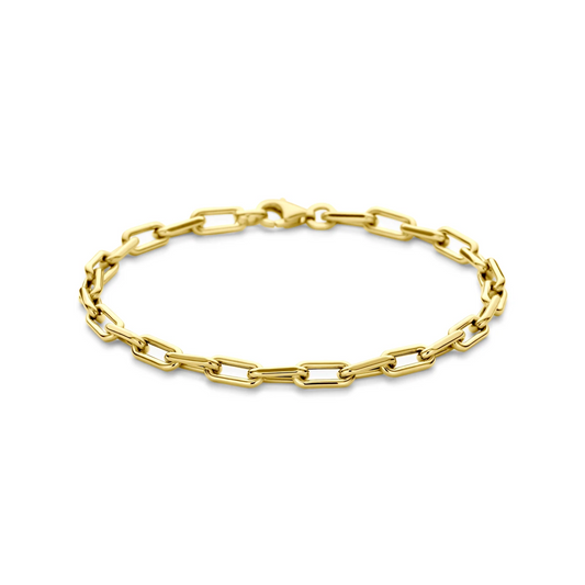 armband anker 4 mm 18 cm 14K geelgoud