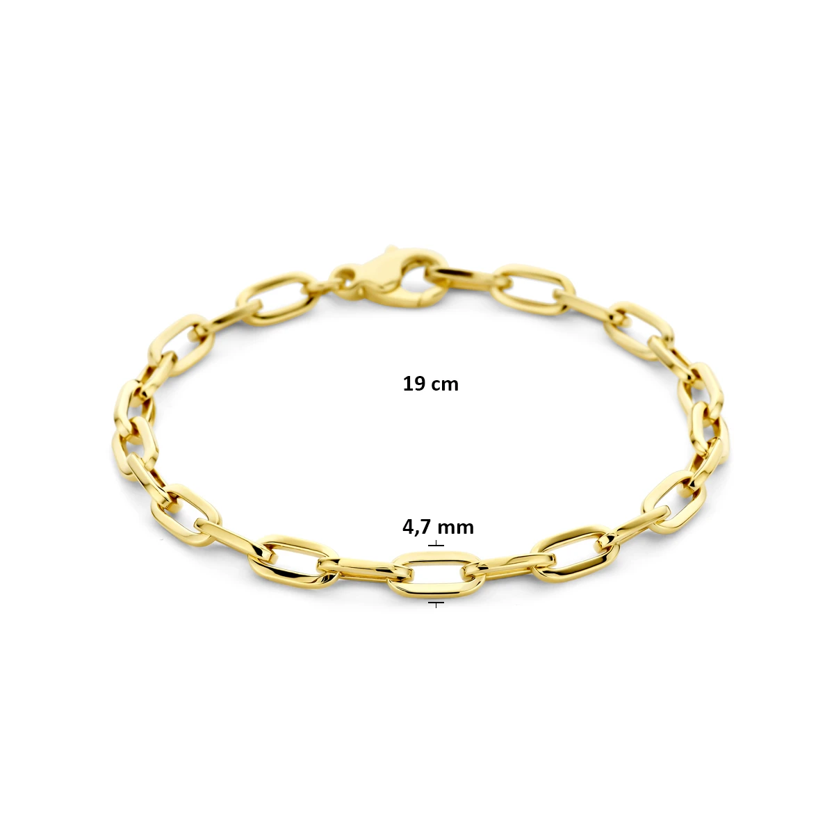 armband anker 4,7 mm 19 cm 14K geelgoud