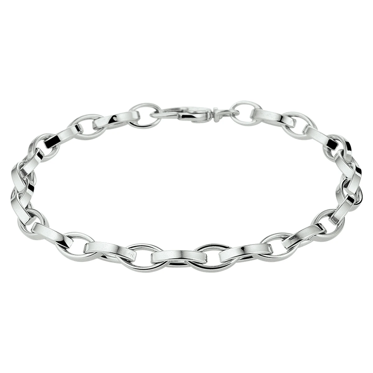 armband anker 5,2 mm 19 cm zilver gerhodineerd