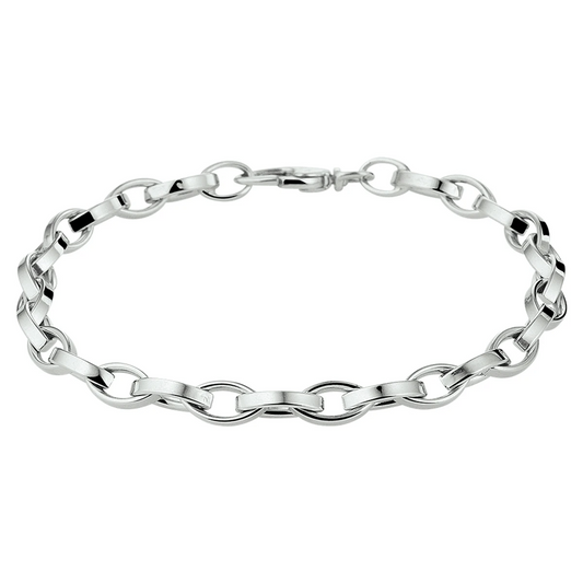 armband anker 5,2 mm 19 cm zilver gerhodineerd
