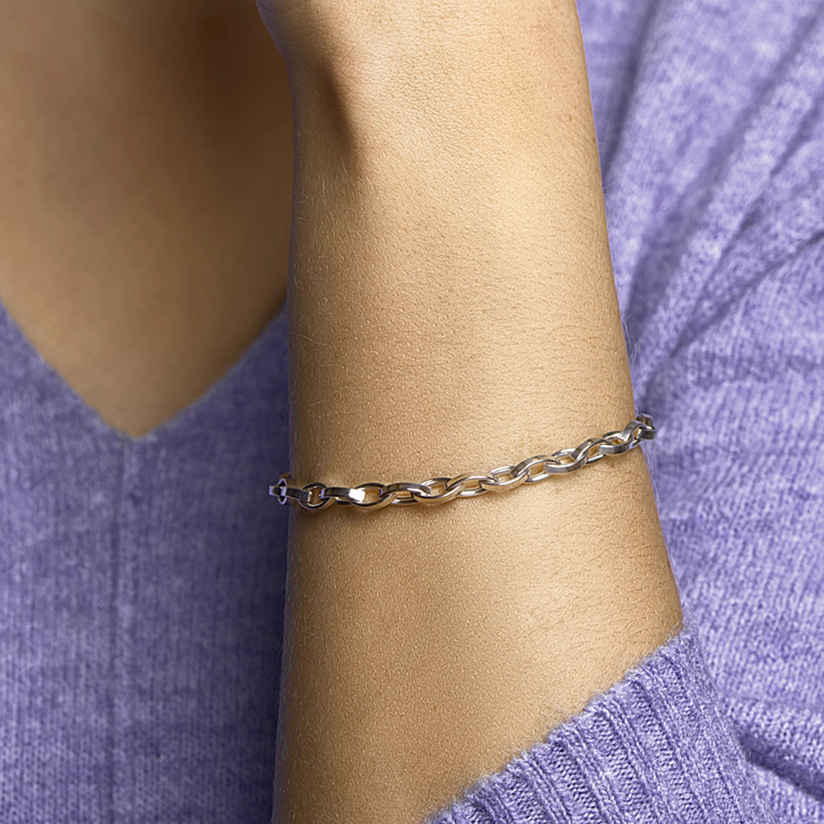 armband anker 5,2 mm 19 cm zilver gerhodineerd