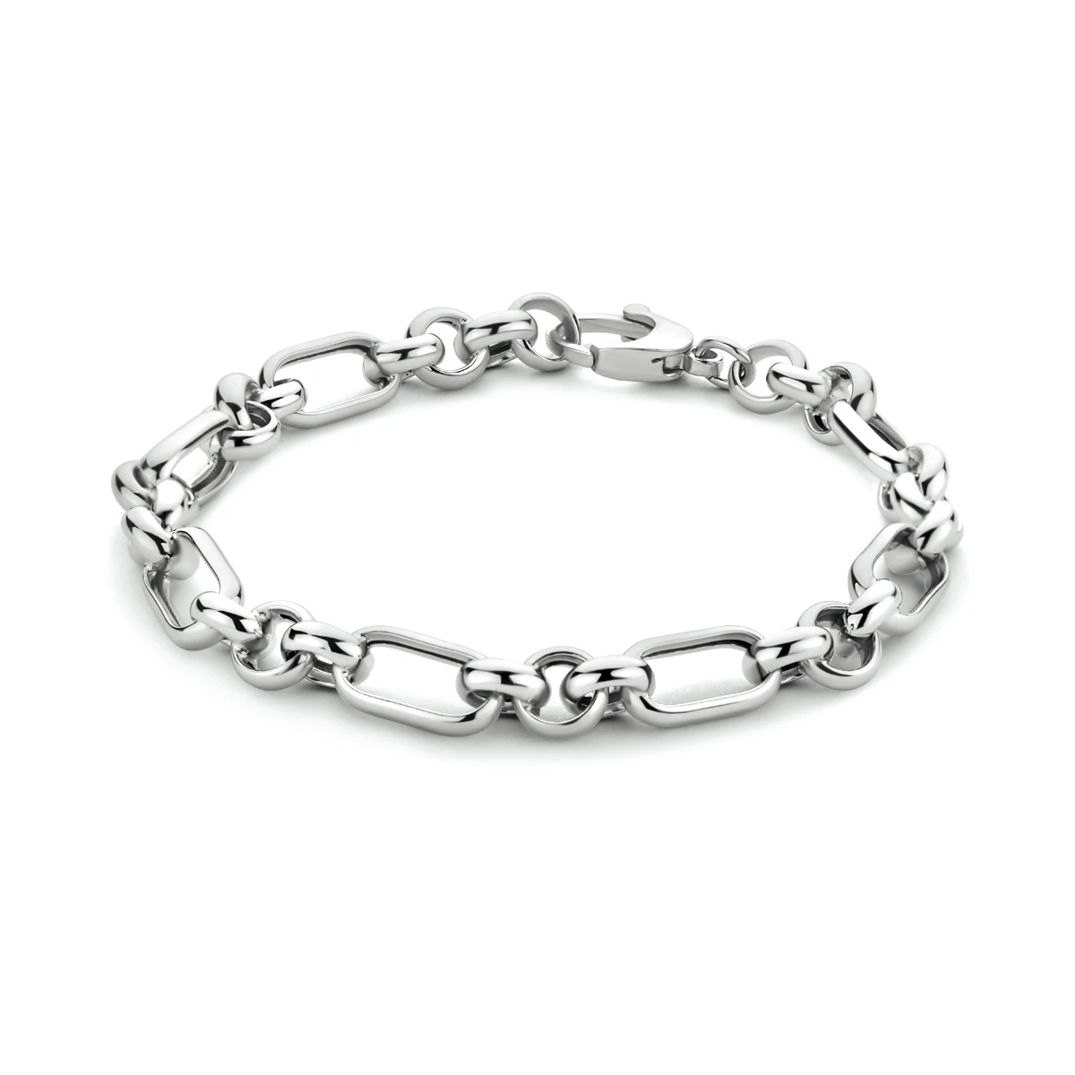 armband anker 6,7 mm 19 cm zilver gerhodineerd